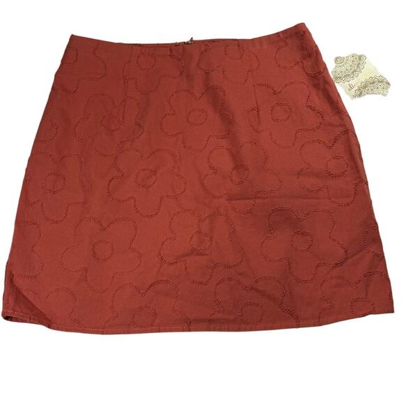 Atlar'd State orange cotton mini skirt NWT size M - Picture 1 of 7